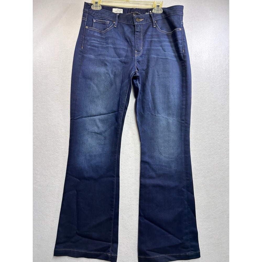 Gap‎ 1969 Women's Slim Fit Mid Rise Dark Wash Blue Cotton Bootcut Jeans 10